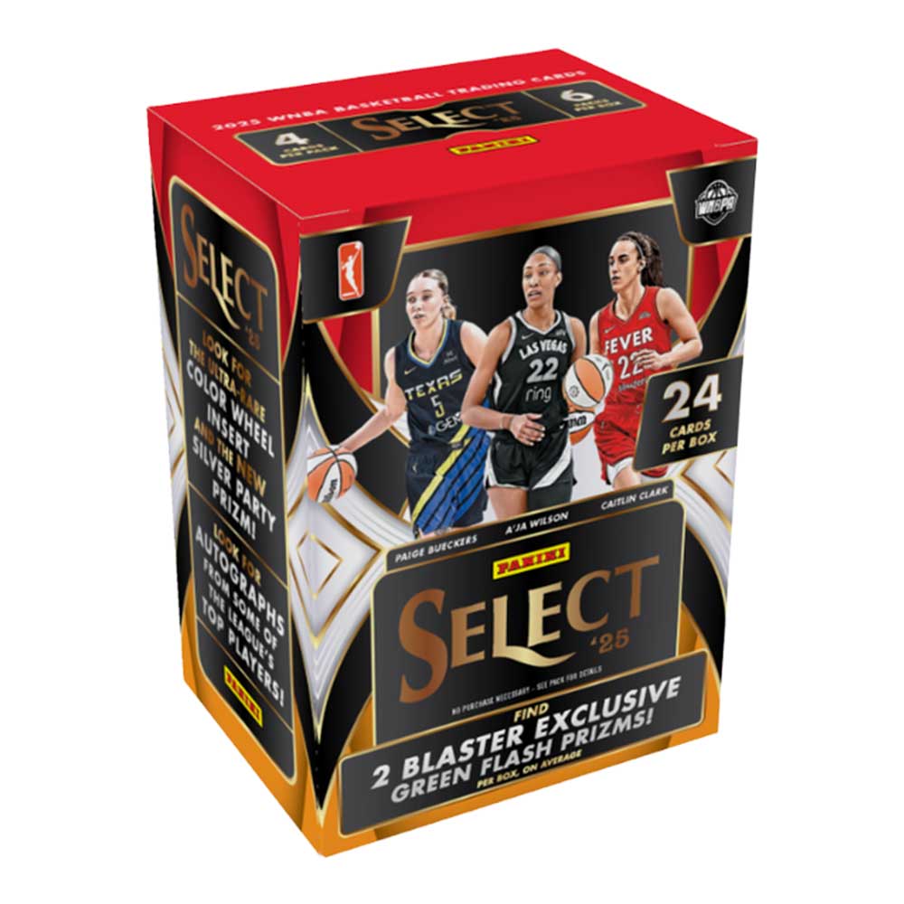 2025 Panini Select WNBA Basketball Hobby Blaster Box (Green Flash Prizms)
